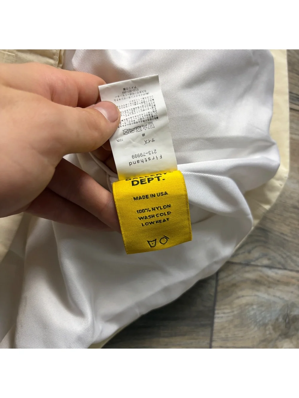 Gallery Dept. Dépt. de la Galerie Cream Nylon Jacket Size S